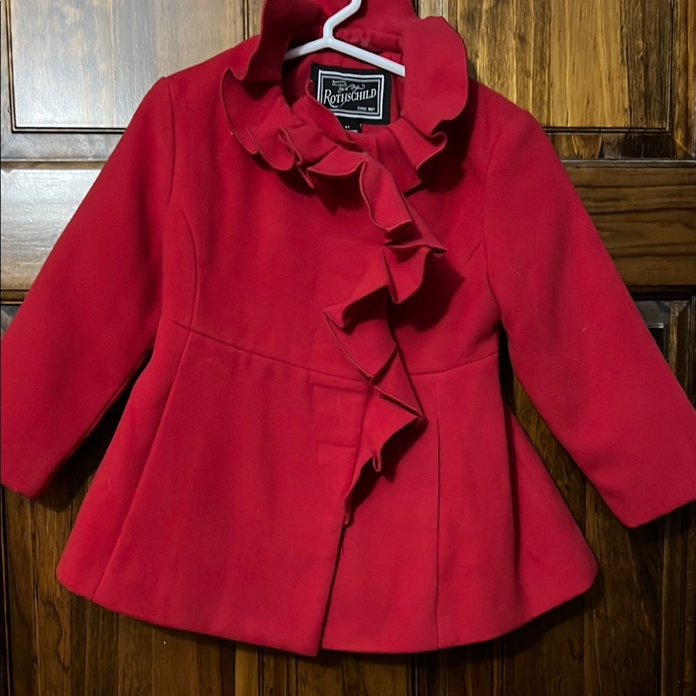 Rothschild Red Cape Jacket Elegant Structured Design